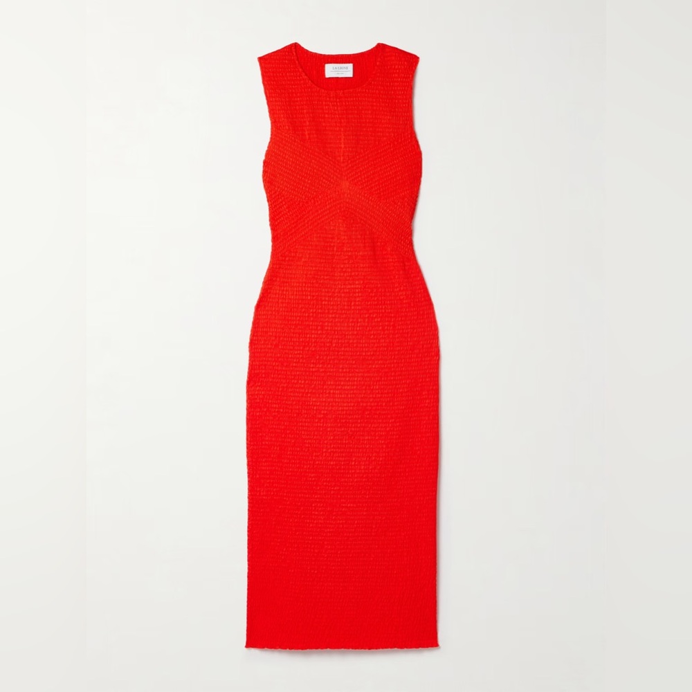 La Ligne Vibrant Red Midi Dress
